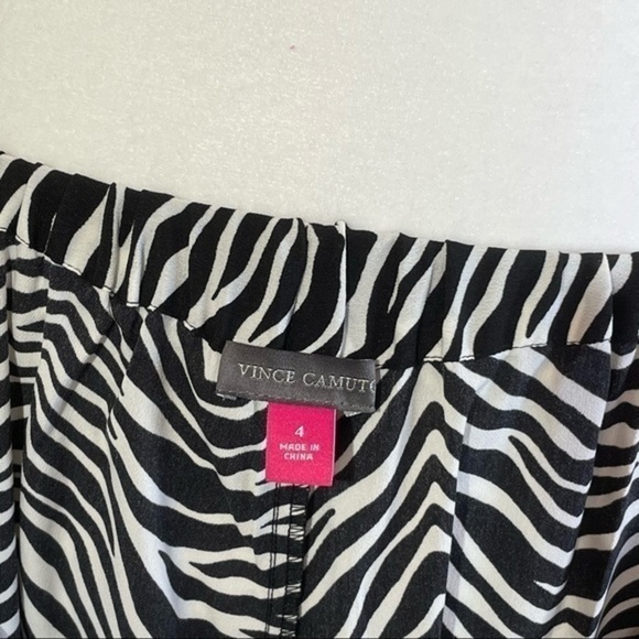 VINCE CAMUTO Zebra Wide Leg Pants 4 - Picture 11 of 16